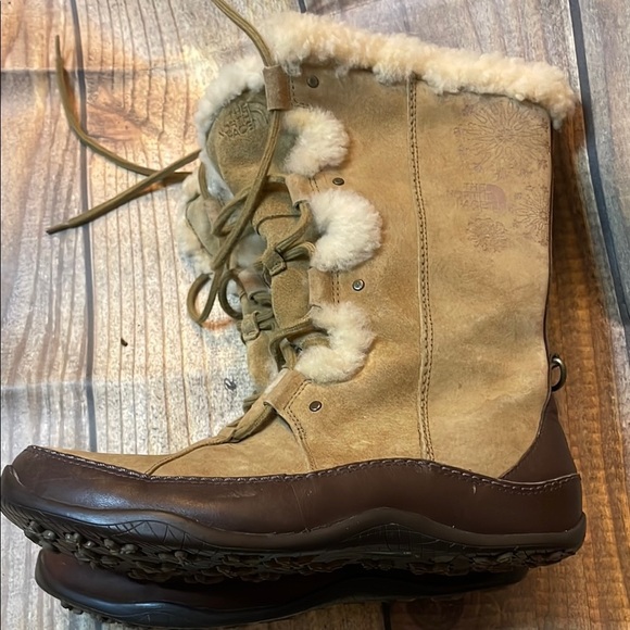 The North Face Shoes - The North Face Tan and Brown Winter Boots with Fur Lining- read descript…